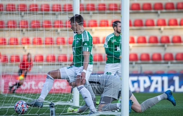 Levadia lõi Richard Alandile kolm väravat. Foto: Jana Pipar / jalgpall.ee