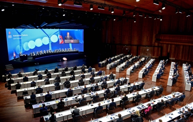 Teisipäevale Šveitsis toimunud UEFA kongress. Foto: Scanpix / Handout / UEFA / AFP