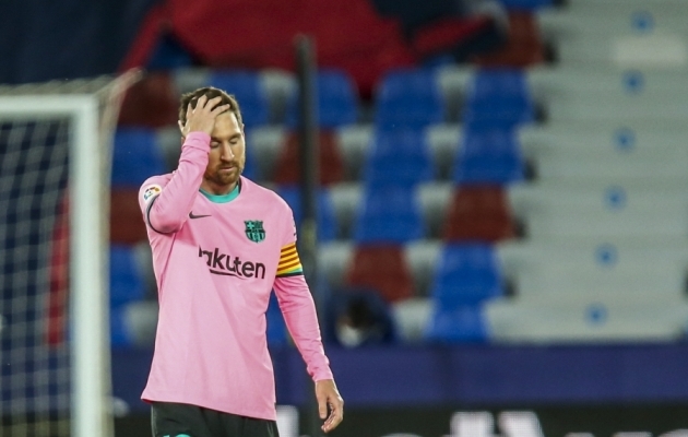 Leo Messi lõi küll värava, aga täna oleks vaja olnud vähemalt kahte. Foto: Scanpix / AP Photo / Alberto Saiz