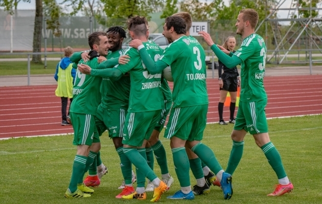 Levadia juubeldamas. Foto: Allan Mehik