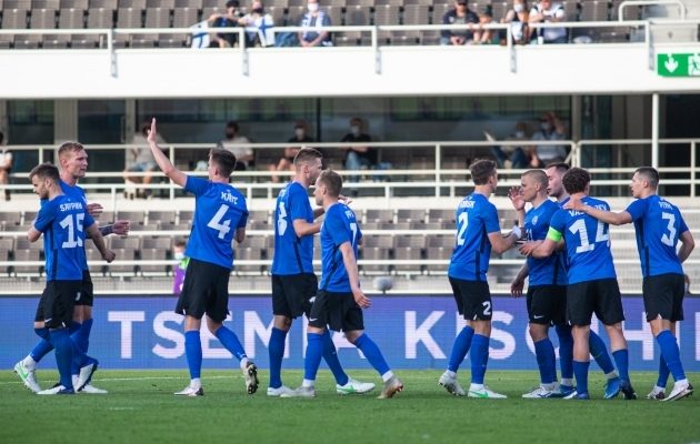 Eesti jalgpallikoondis võttis teise järjestikuse 1:0 võidu. Foto: Jana Pipar / jalgpall.ee