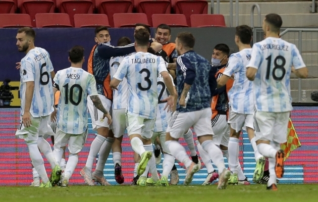 Argentina võitu tähistamas. Foto: Scanpix / Lucio Tavora / Xinhua