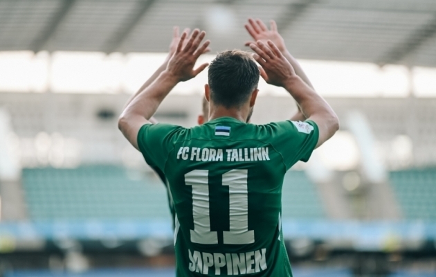FC Flora ründaja Rauno Sappinen. Foto: Liisi Troska / jalgpall.ee