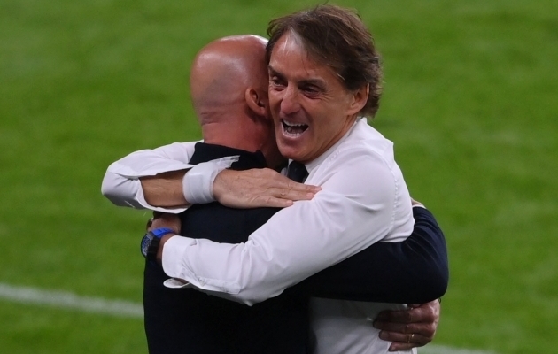 Roberto Mancini ja Gianluca Vialli. Foto: Scanpix / Laurence Griffiths / Reuters