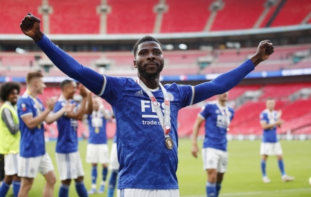 Kelechi Iheanacho t&auml;pne penalti on Leicesterile juba sel hooajal &uuml;he karika toonud. Foto: Scanpix / Peter Cziborra / Action Images via Reuters