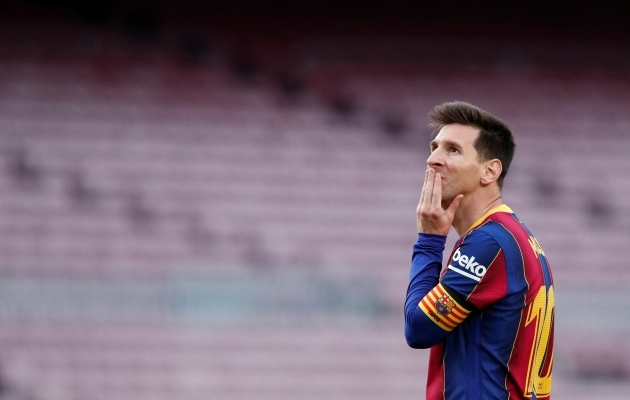 Messi ei saanudki fännide ees lahkumismängu pidada. Foto: Scanpix / Albert Gea / Reuters