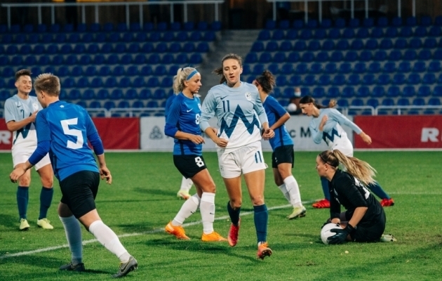 Eesti naiste koondis alustas MM-valiksarja kaotusega. Foto: Liisi Troska / jalgpall.ee