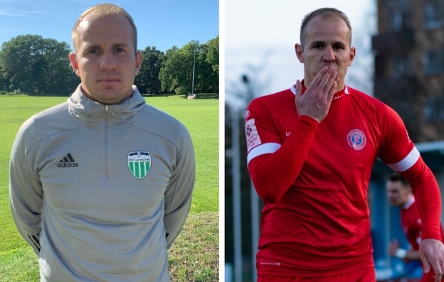 FCI Levadia abitreener Nikita Andrejev oli veel augusti alguse seisuga Tallinna JK Legioni ründaja. Fotod: FCI Levadia ja Liisi Troska / jalgpall.ee