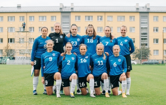 Neidude U19 koondis. Foto: Liisi Troska / jalgpall.ee