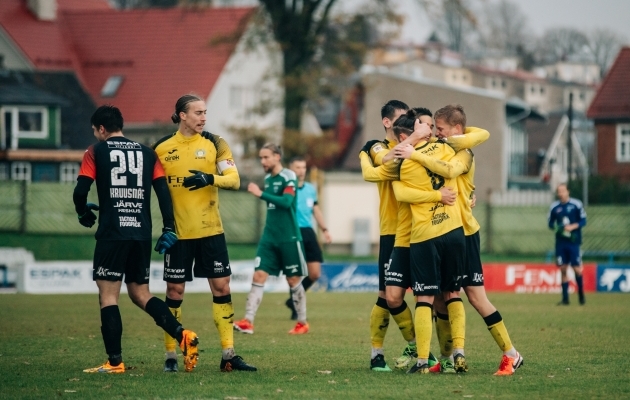 Tuleviku viimane mäng Viljandi linnastaadionil lõppes võiduga Levadia üle. Foto: Liisi Troska / jalgpall.ee