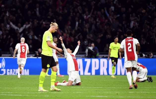 Kui Haaland viimati väljakul käis, jäi ta kuivale ja Ajax võitis 4:0. Foto: Scanpix / Reuters / Piroschka Van De Wouw