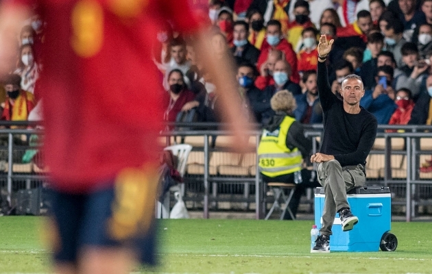 Hispaaniat ootab ees 12. j&auml;rjestikune MM-finaalturniir. Luis Enrique jaoks on 2022. aastal toimuv turniir esimene. Foto: Scanpix / Jorge Guerrero / AFP