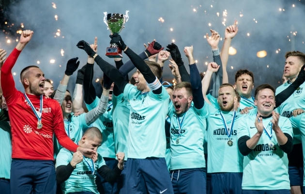 FCP Pärnu tuli Coolbet Rahvaliiga võitjaks. Foto: Liisi Troska / jalgpall.ee