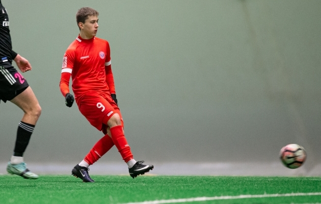 Eelmise Premium liiga hooaja noorim v&auml;raval&ouml;&ouml;ja Nikita Ivanov. Foto: Jana Pipar / jalgpall.ee