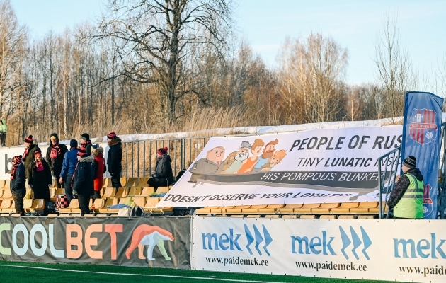 Plagud jõudsid õnnelikult staadionile. Foto: Liisi Troska / jalgpall.ee