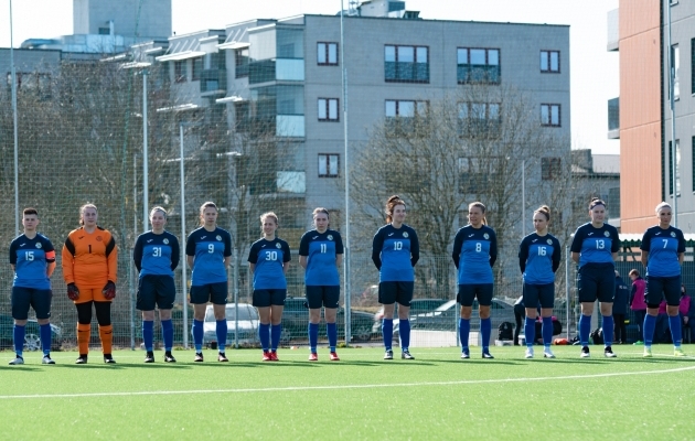Lasnamäe Ajaxi naiskond. Foto: Liisi Troska / jalgpall.ee