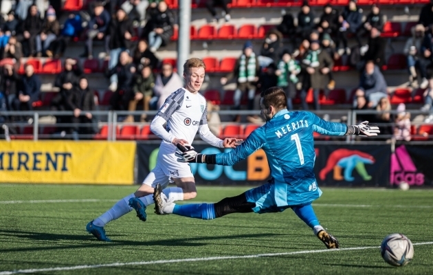 Daniil Kuraksin lõi Nõmme Kalju vastu kaks väravat. Foto: Jana Pipar / jalgpall.ee