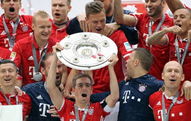 Philipp Lahm võitis mängijakarjääri jooksul kaheksa Saksamaa meistritiitlit. Foto: Scanpix / Sammy Minkoff / imago images