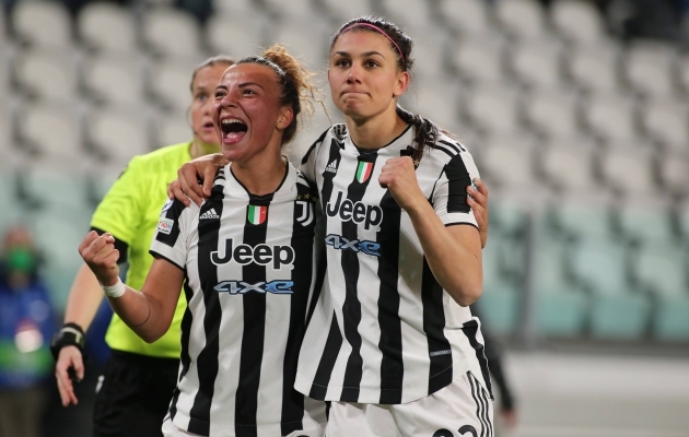 Juventuse naised Meistrite liiga veerandfinaalis. Foto: Scanpix / Claudio Benedetto / IPA / SIPA