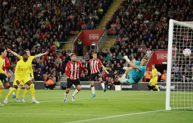 Liverpooli võiduvärav Southamptoni vastu. Foto: Scanpix / Ian Walton / Reuters