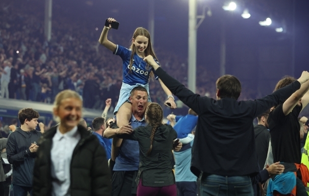 Evertoni fännid vallutasid Goodison Parki. Foto: Scanpix / Phil Noble / Reuters