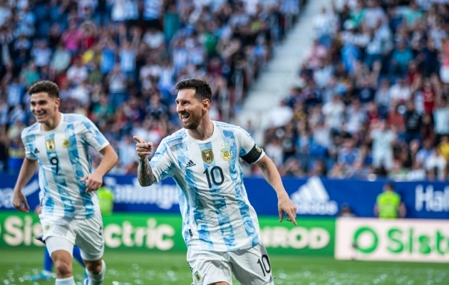 Lionel Messi osutus Eesti koondise jaoks liiga kõvaks pähkliks. Foto: Brit Maria Tael