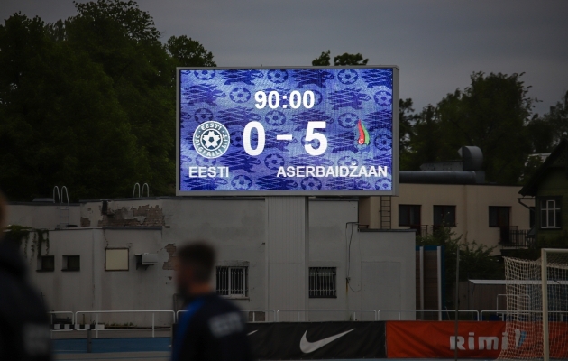 Tabloo ei valeta - Eesti U21 koondis kaotas Aserbaidžaani eakaaslastele 0:5. Foto: Mauri Levandi