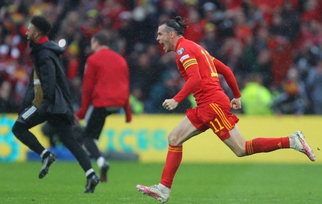 Gareth Bale teeb hüppe USA-sse. Foto: Scanpix / AFP / Geoff Caddick
