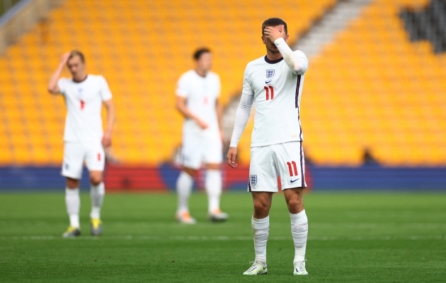 Inglismaa on endiselt kahe punktiga oma alagrupi viimane. Kas EM-i finaliste ootab ees B-divisjon? Foto: Scanpix / Hannah McKay / Reuters