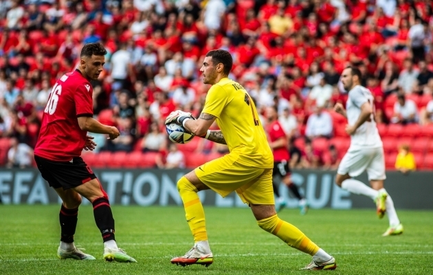 Albaania ei saanud palli Matvei Igonenist mööda. Foto: Brit Maria Tael