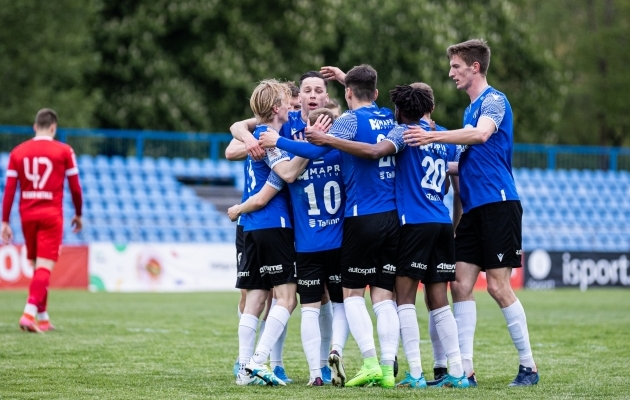 Tallinna Kalevi jalgpallimeeskond jõudis Evald Tipneri karikasarjas 32 parema sekka. Foto: Jana Pipar / jalgpall.ee