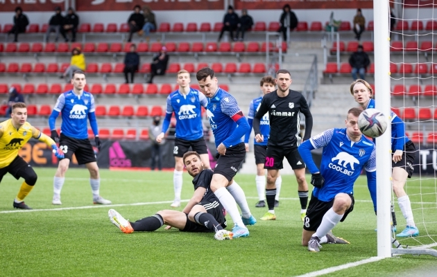 Tallinna Kalevi ja Nõmme Kalju selle hooaja esimese mängu võitsid nõmmekad 2:1. Foto: Jana Pipar / jalgpall.ee