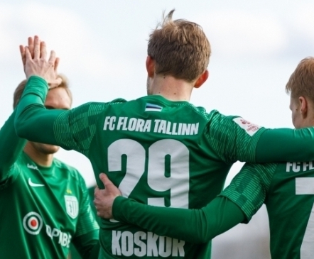 Harju lõi võimsale kaitseliinile kolm väravat, kuid Šapovalov ja Koskor vedasid Flora napi võiduni