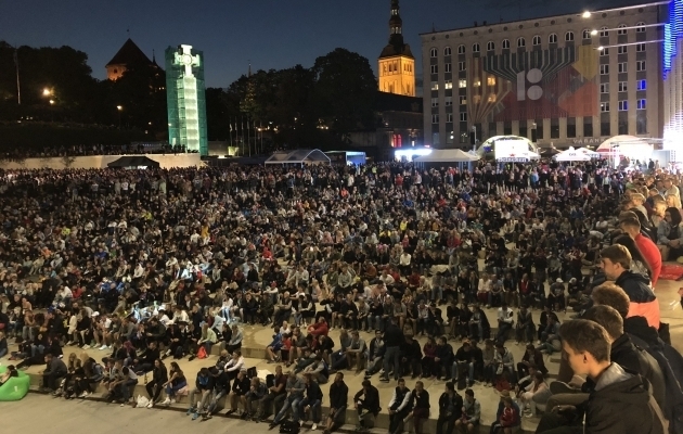 UEFA Superkarika ühisvaatamine 2018. aastal. Foto: jalgpall.ee