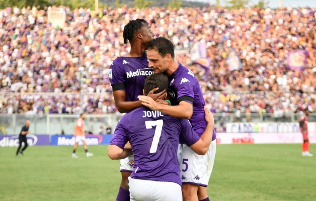 Luka Jovic lõi Fiorentina eest esimese värava. Foto: Scanpix / Massimo Paolone / LaPresse / ZUMA Press