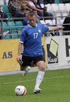 Enar Jääger 2007. aastal Eesti koondist esindamas. Foto: Soccernet.ee arhiiv