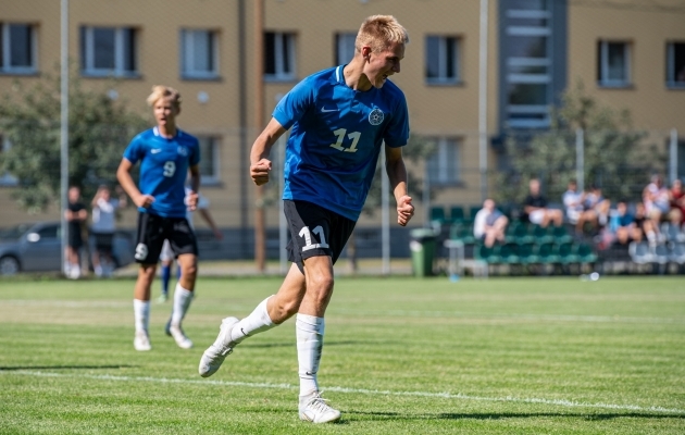 Eesti U16 koondise ründaja Aleksandr Lohmatov. Foto: Liisi Troska / jalgpall.ee