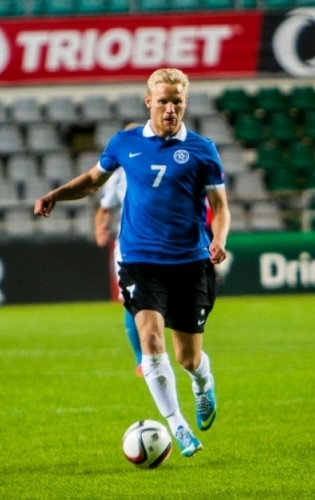 Valiksari oli 2014 sügisel alanud Eesti jaoks hiilgavalt, kui Ats Purje väravast alistati kodus 1:0 Sloveenia. Foto: Gertrud Alatare