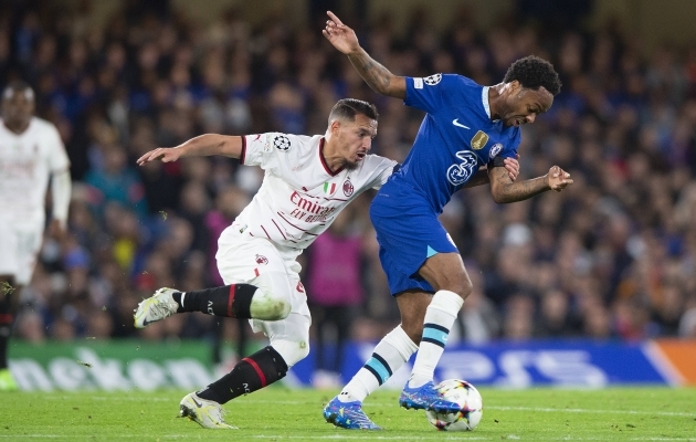 Avam&auml;ngus j&auml;i Milan Chelsea vastu sabass&ouml;rkija rolli. Foto: Scanpix / UK Sport / SIPA / Salvio Calabrese