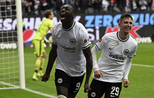 Eintracht lustis kodus mõnuga. Foto: Scanpix / DPA via AP / Arne Dedert