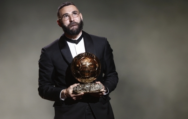 2022. aasta Ballon d'Or auhinna võitja Karim benzema (Madridi Real ja Prantsusmaa koondis). Foto: Scanpix / Reuters / Benoit Tessier