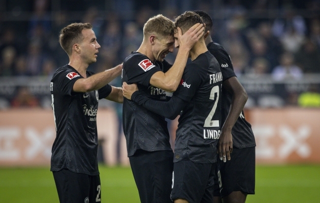Eintrachti Frankfurt alistas 3:1 Mönchengladbachi ning tõusis Bundesliga tabelis tagasi neljandale kohale. Foto: Scanpix / Moritz Müller / IMAGO