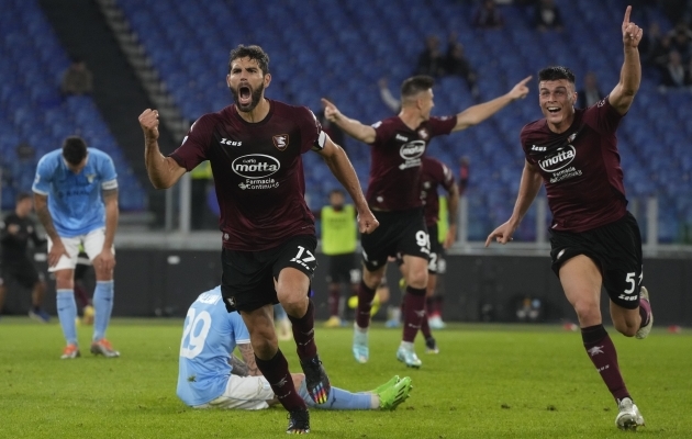 Salernitana pani Lazio sellili - avapoolaja 0:1 kaotusseis Serie A esinelikusse kuuluva meeskonna vastu pöörati ümber 3:1 võiduks. Foto: Scanpix / Gregorio Borgia / AP Photo