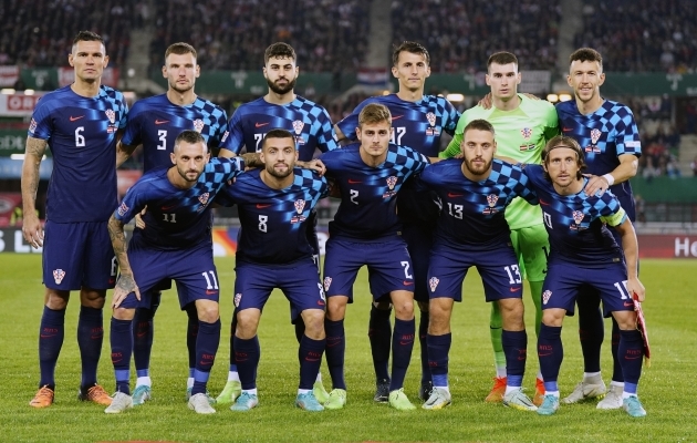 Horvaatia jalgpallikoondis lõpetas nelja aasta taguse MM-i hõbemdealitega. Tänavu püütakse eelmise turniiri edu jätkata. Foto: Scanpix / Florian Schroetter / AP Photo