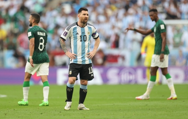 Lionel Messi ja Argentina said ootamatu kaotuse. Foto: Scanpix / REUTERS / Carl Recine