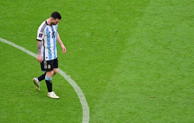 Pettunud Lionel Messi. Foto: Scanpix / Nicolas Pereyra / SIPA