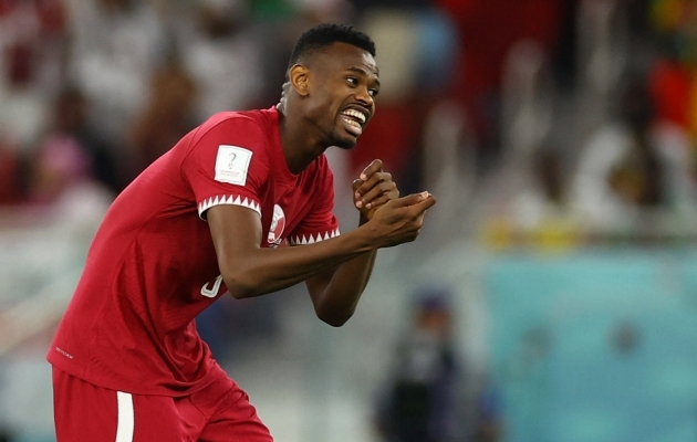Katari koondise esimese värava MM-finaalturniiril lõi Mohammed Muntari. Foto: Scanpix / Reuters / Kai Pfaffenbach