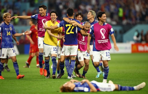 Jaapan alistas Hispaania ja võitis F-alagrupi. Foto: Scanpix / Kim Hong-Ji / Reuters