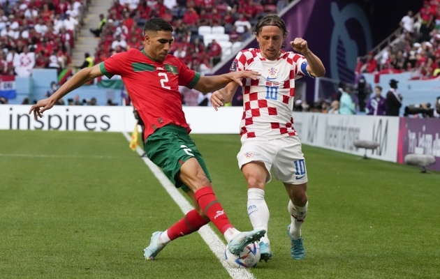 Horvaatia ja Maroko pronksimatš on kahe koondise selle turniiri teine omavaheline mäng. Esimene mõõduvõtt alagruppis lõppes 0:0. Foto: Scanpix / AP Photo / Themba Hadebe