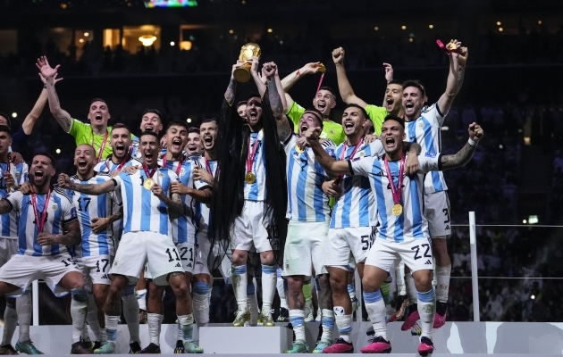 Argentina krooniti kolmandat korda maailmameistriks. Foto: Scanpix / AP Photo / Manu Fernandez